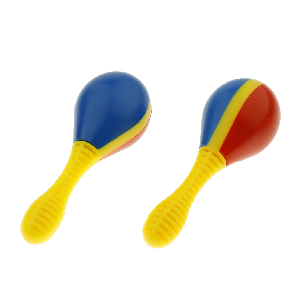 2pcs Plastic Maraca Sand Hammer Egg Shakers Percussion Instrument Gift Hand Shaker for Early Childhood Educational Toys