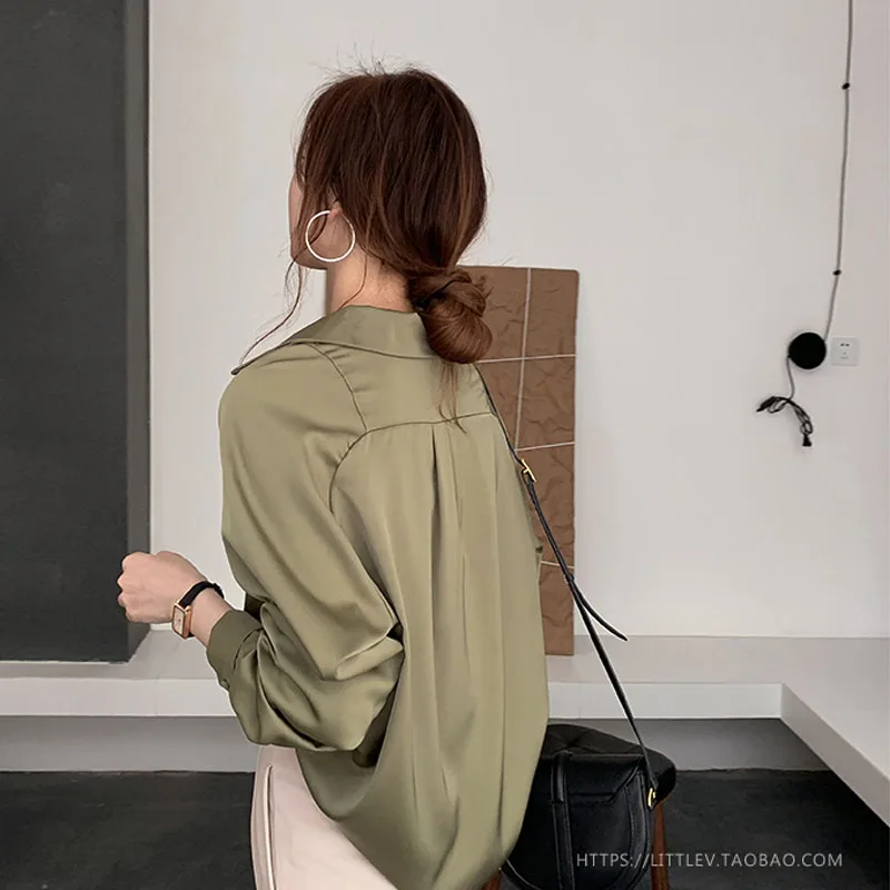Мода осень 2020 женские блузки сплошного размера плюс женская одежда Свободная