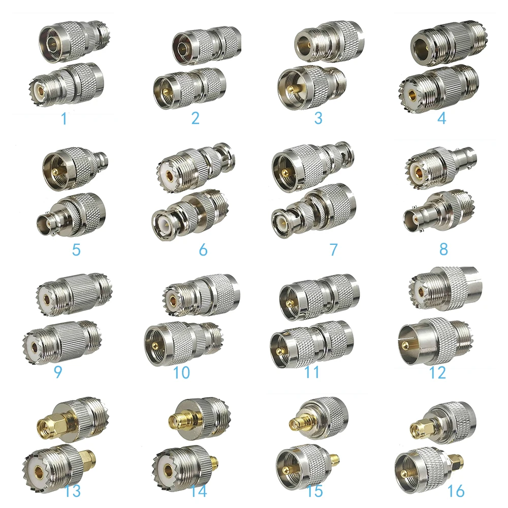 1 шт. переходник с UHF PL259 SO239 на N / BNC SMA штекер и гнездо прямой RF коаксиальный