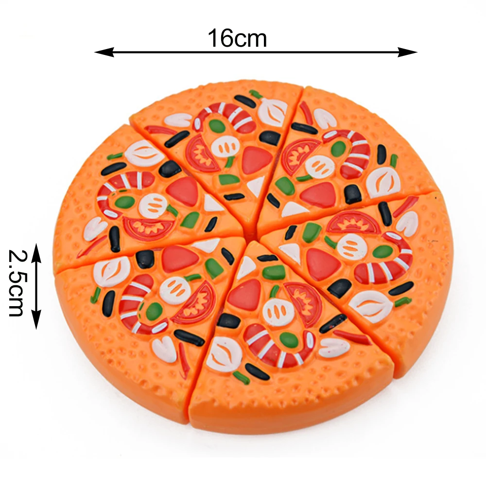 Brand New 6pcs Childrens Kids Pizza Slices Toppings Pretend Dinner Kitchen Play Food Toys Kids Gift Cartoon Baby Kids Toys