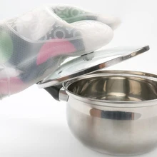 Кухонные силиконовые перчатки для духовки, портативные антипригарные водонепроницаемые перчатки для выпечки, здоровые модные утолщенные анти-горячие перчатки