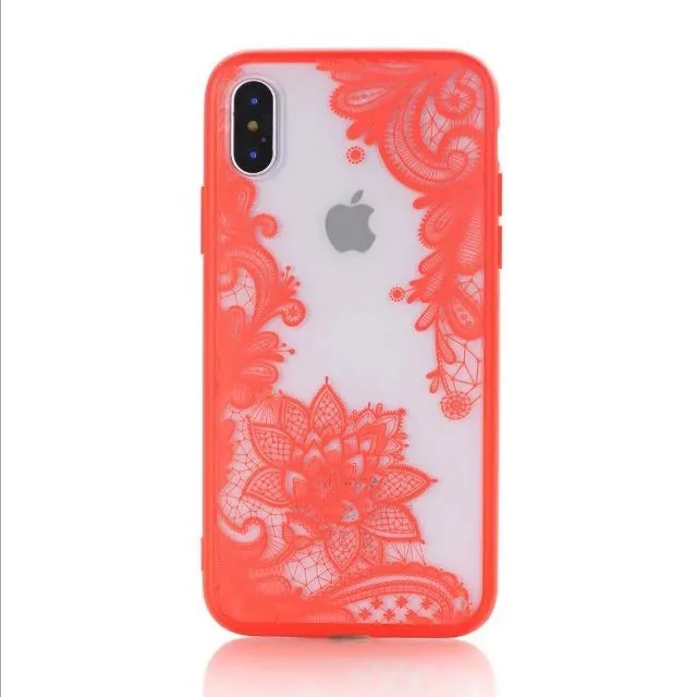 Чехол для iPhone 6S 6 7 8 Plus XS Max чехол с 3D кружевом Цветочный телефона 5S 5 SE X 10 чехлы