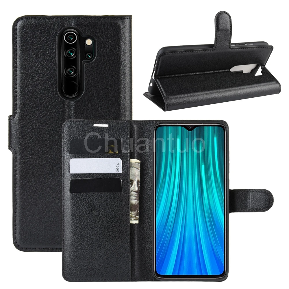 Чехол книжка из искусственной кожи для Xiaomi Redmi Note 8 Pro флип кошелек чехлы телефонов