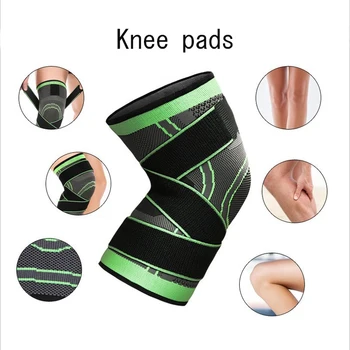 

Adjustable 1 PC Elastic Knee Pads Nylon Sports Fitness Kneepad Fitness Gear Patella Brace Running Basketball Volleyball Support