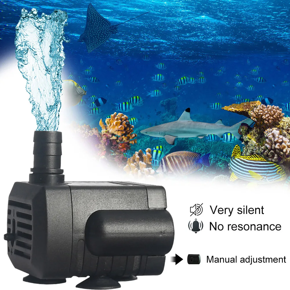

USB DC 5V Ultra-Quiet Water Pump Submersible Water Fountain Pump Filter Fish Pond Garden Outdoor Aquarium Fish Tank Pump Decor