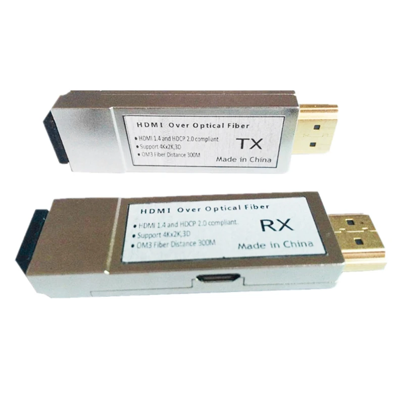 Мини HDMI оптоволоконный удлинитель OM3 4K x 2K 300 м многомодовый кабель волоконно-оптический HDMI конвертер