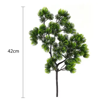 

Artificial Plants Small Tree Leaf Pine Needle Leaves Branch Fake Ornaments For Home Decoration Hotel Garden Decor 42cm