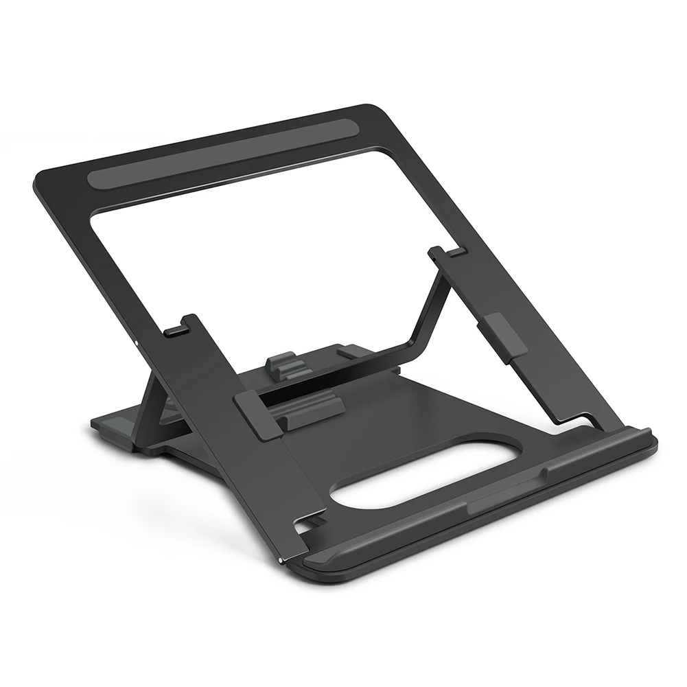 

Portable Aluminum Alloy Laptop Stand 5 Height Adjustable Desktop Folding Notebook Bracket X-Best