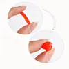 8pcs/16pcs Mixed Color Hollow Rubber Key Covers Multi Color Round Soft Silicone Keys Locks Cap Elastic Topper Keyring 6