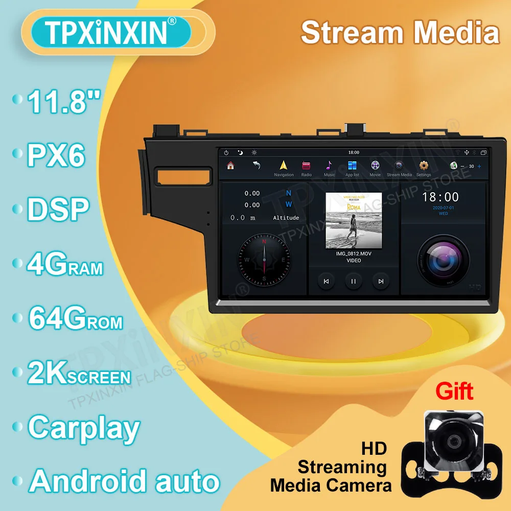 

Android 9.0 4G+64GB For Honda Fit 2014 - 2019 Car GPS Navigation Carplay Auto Radio Stereo Video Multimedia Player Head Unit