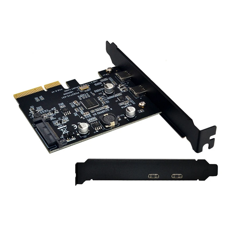 USB 3,1 на type-C 2 порта карты расширения PCI-E 4X к USB 3,1 Gen2 10 Гбит/с USB C адаптер ASMedia ASM3142 чипсет для рабочего стола