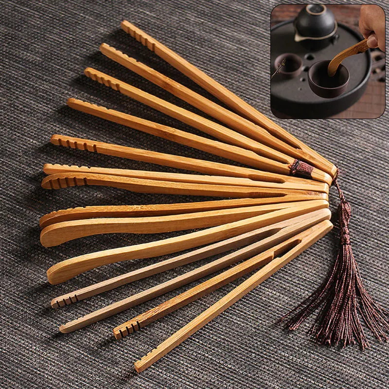 Wooden Tea Clip Bamboo Solid Color Convenience Curved Tea Clip Multifunctional Bamboo Environmentally Friendly Cup New