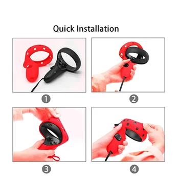 

1pair Multifunction Gaming Accessories Full Protection Touch Controller Grip Cover Silicone Skin Dustproof For Oculus Quest