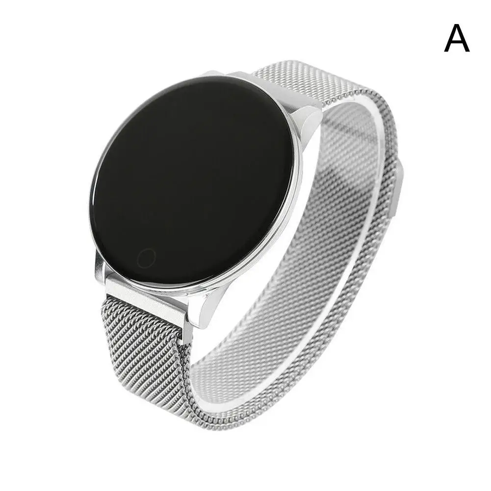 Серебристый Wearfit Смарт-часы W8 для мужчин кровяное давление фитнес-трекер для измерения сердечного ритма шагомер мужские спортивные Смарт-часы для Android IOS - Цвет: Серебристый
