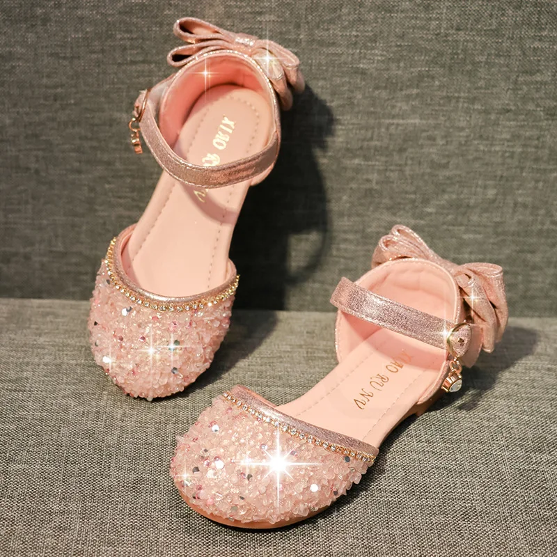 

Girl'S Sandals 2020 Summer New Style Korean-style Comfortable Cute Princess Shoes Soft Bottom Anti-slip Closed-toe Big Boy biao