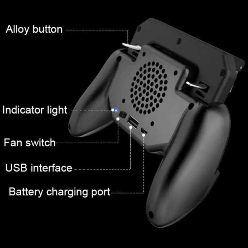  BEESCLOVER PUBG Mobile Phone Game Controller Joystick Cooling Fan Gamepad for Android IOS