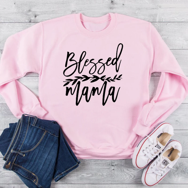 Blessed Mama свитер с круглым вырезом Кристиан вера толстовки с капюшоном с изображением Иисуса эстетический винтажный Джемпер Топ мама день рождения подарок