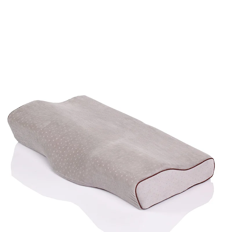 Удобные ортопедические подушки для шеи из латекса с эффектом памяти, Массажная подушка для сна, поддержка шеи, травессейро - Цвет: Gray