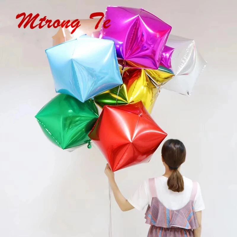 

20pcs/lot 40cm Cube Square Foil Helium Balloons Baby Shower Birthday Wedding Party Supplies Air Globos Kids Toys Wholesale Ball