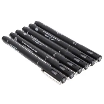 

6pcs Drawing Pen Ultra Fine Line 005 01 02 03 05 08 Needle Point Painting Pens