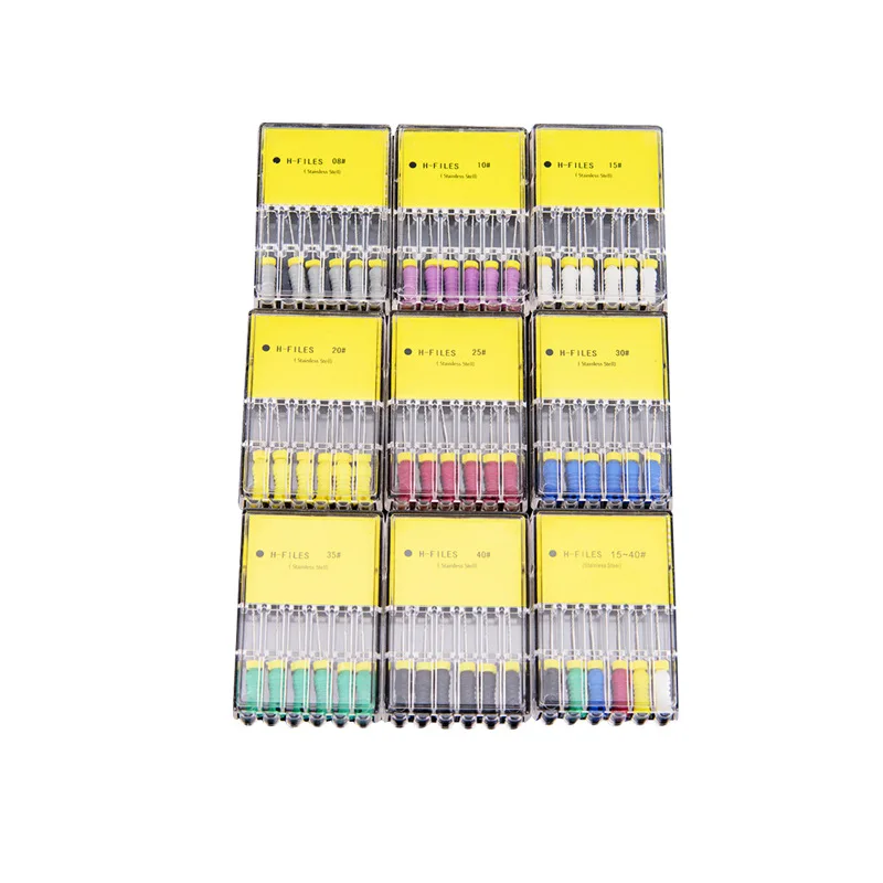 Endodontic K Files 21mm Stainless Steel Dental Hand Use Endodontic