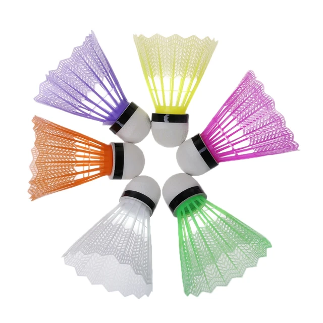 12 szt Kolorowe lotki do badmintona z tworzywa sztucznego kryty odkryty  akcesoria sportowe akcesoria do badmintona trwałe Badminton sklep online  tanie tanio + akcesoria