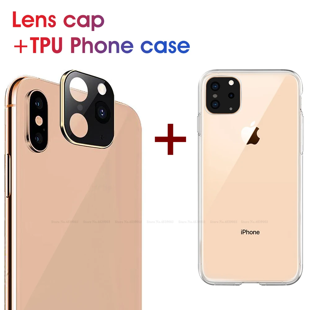 10 шт. 2 в 1 объектив камеры и прозрачный чехол для iPhone Xs Max Xs X вторая Замена для iPhone 11 Pro Max 11 Pro задняя крышка