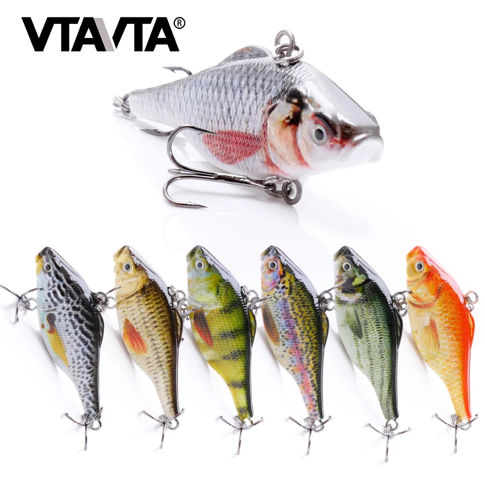 

VTAVTA 6.5cm 12g Rattlin Vib Sinking Wobblers Fishing Lures Pike Swimbait Crankbait Fishing Lure Hard Bait Vib Metal Wobbler Set