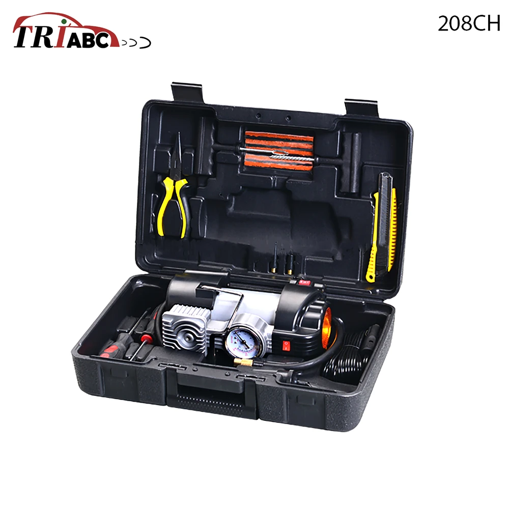고성능 램프 자동차 타이어 팽창기 펌프 도구 키트, 비상 키트 180W 12V 자동 공기 충전 101-150 Psi 전기 팽창기