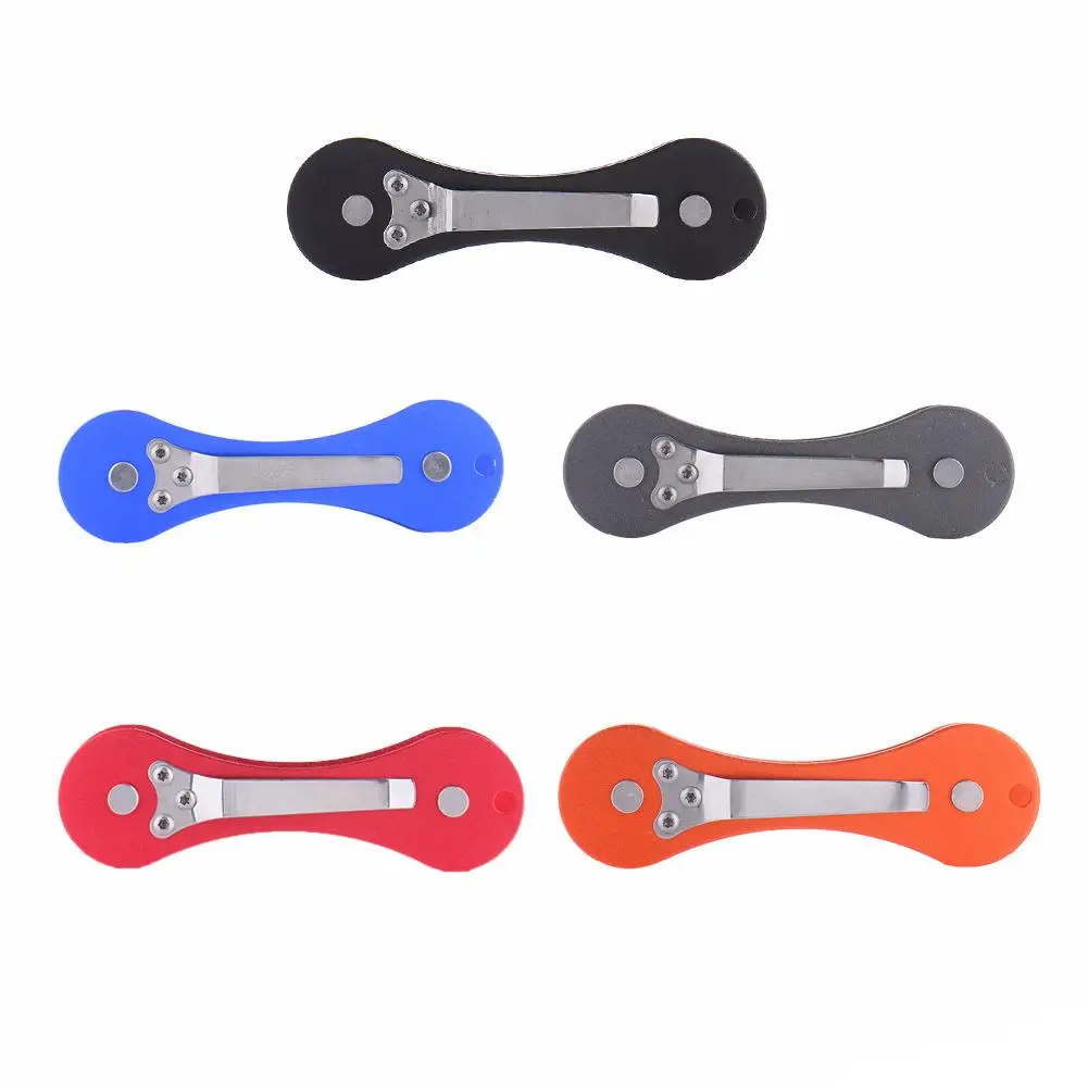 

Aluminium Alloy Key Holder Clip Organizer Clip Folder Keyring with Back Clip