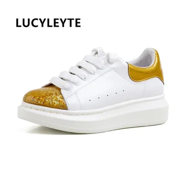 

Women's Sneakers Spring New Designer Wedge White Shoes Women's Platform Women's Casual Women's Shoes Rhinestone Shoes