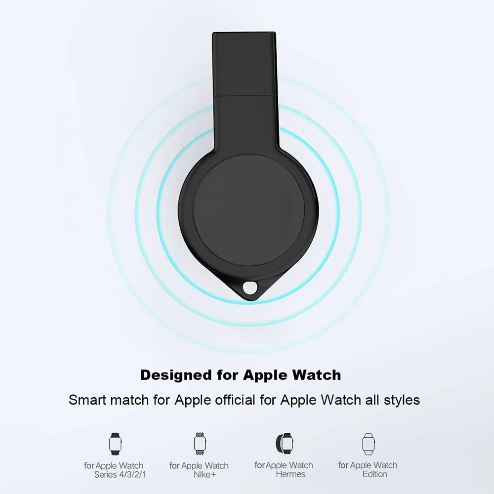USB Портативный Беспроводное зарядное мини-устройство для наручных часов Apple Watch 4/3/2/1 серии Qi Беспроводной Магнитный зарядный кабель для Apple Watch, версии Быстрый USB Зарядное устройство