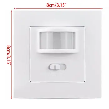 

Infrared PIR Motion Sensor Switch PVC Recessed Wall Lamp Light Bulb AC 110-240V