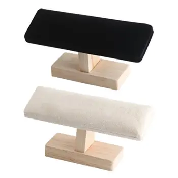

Wood T-Bar Bracelet Chain Watch Stand Jewelry Display Rack Bangle Storage Shelf