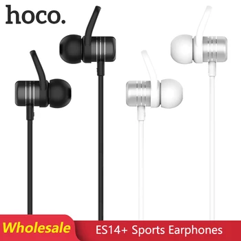 

HOCO ES14+ 5 pcs/Lots Wholesale Ear Hook Earphones Running Earphone Bass Sport wired Headset for iphone 11 Samsung Huawei Xiaomi
