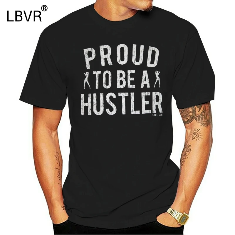 Hustler взрослая футболка с надписью PROUD TO BE A HUSTLER Футболки средней длины или размера