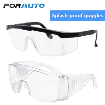 

FORAUTO Safety Goggles Eye Protection Anti-fog Lab Glasses Clear Lens Anti-Sneeze Liquid Anti-Droplets Windproof Foldable