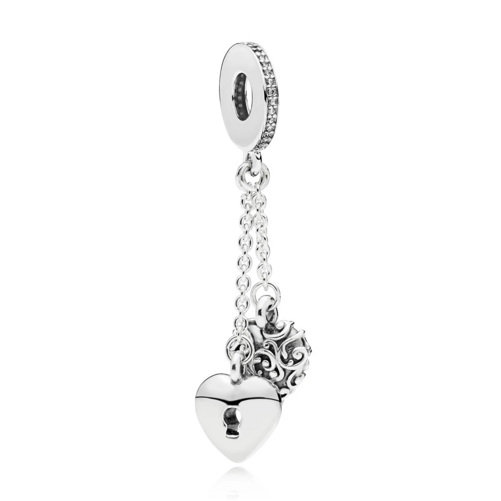XIAOYI Стерлинговое Серебро 925 пробы розовое Королевское красивое кольцо сердце серьги ключ ожерелье Подходит для женщин ювелирные изделия высокого качества - Цвет камня: Прозрачный