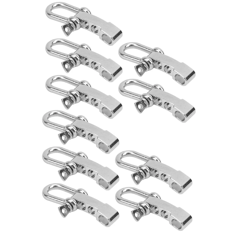 10Pcs U Type Shackle Buckle Adjustable Clip Survival Paracord Kit