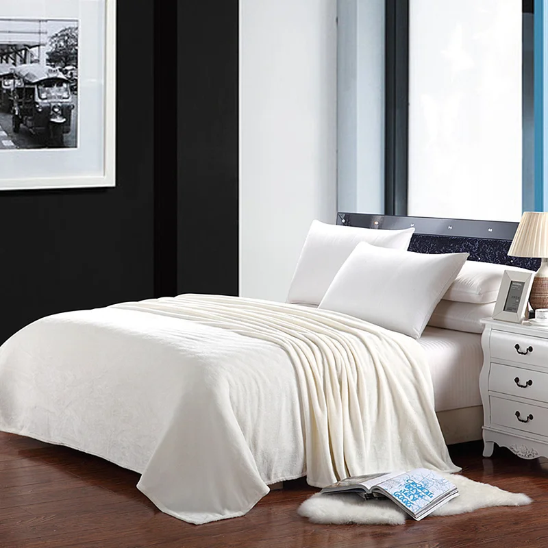 

Soft Warm Coral Fleece Fur Blanket Winter Sheet Bedspread Sofa Throw Light Thin Mechanical Wash Flannel Plush Blankets