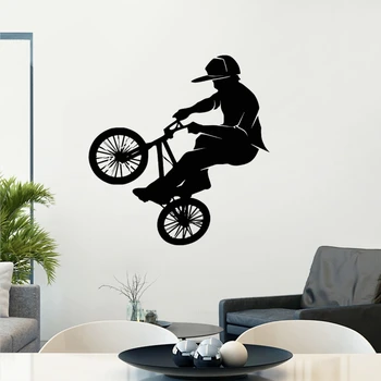 

BMX Bike Shop Wall Sticker Customized Sports Posters Vinyl Wall Decals Decor Mural Car Windows Bicycle Glass Decal