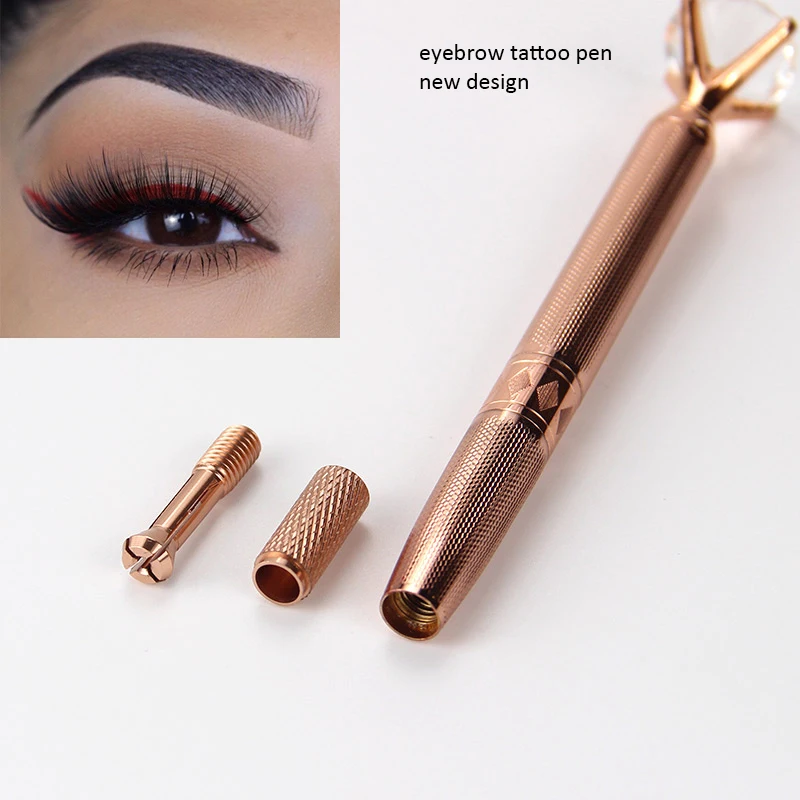 

Eyebrow Lip 3D Embroidery Munsu Teboris With Diamond Eyebrow Manual Pen For Permanent Makeup Microblading Tattoo Machine supply