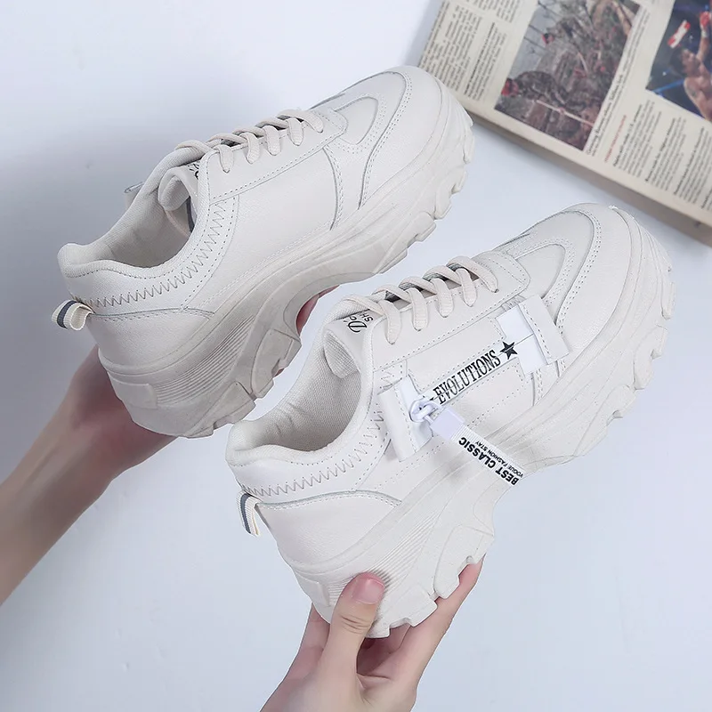 

Dad Shoes Women's 2019 Autumn New Style MacBook Athletic Shoes Thick Bottomed Korean-style Casual Versatile Platform Shoes Stude