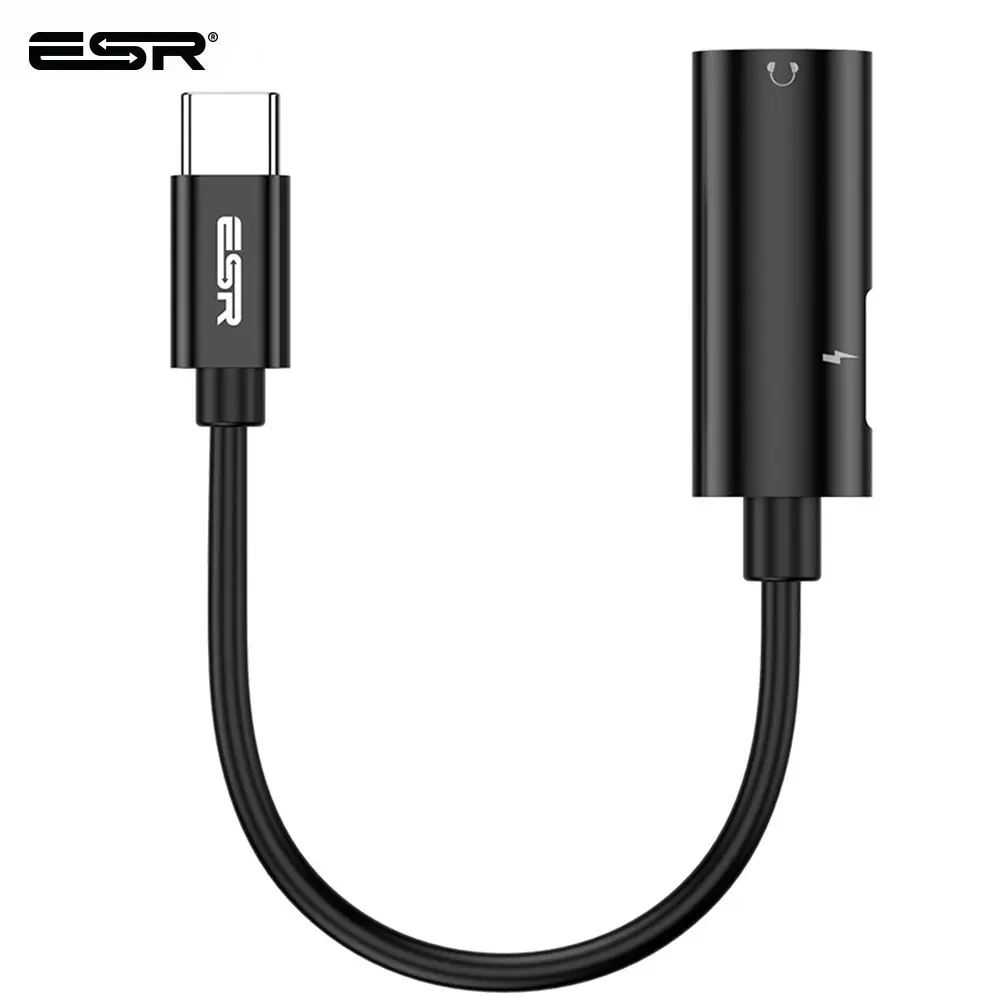 Кабель адаптер ESR для наушников с разъемом USB Type C и штекером 3 5 мм|Переходники