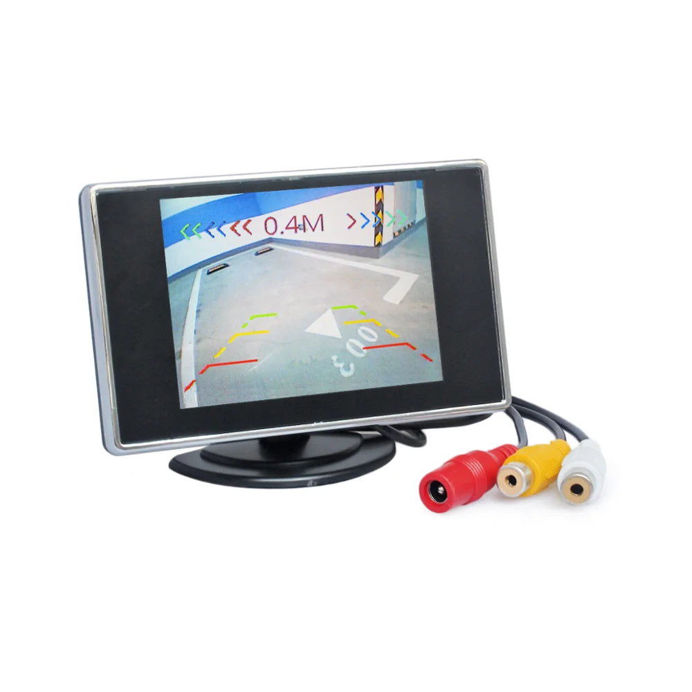 DIYSECUR 3," TFT lcd Автомобильный монитор+ водонепроницаемый парковочный радар-Датчик реверсивная Автомобильная камера Система помощи при парковке стеклянный объектив