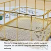 S L Size Storage Basket Golden Iron Storage Basket Multifunctional Wire Mesh Desktop Storage Organizer for Home Wicker Supplies 5