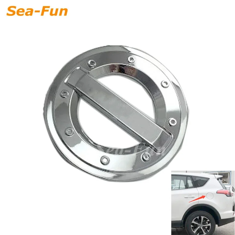 Fuel Tank Cover Gas Box Cap Overlay Trim Panel ABS Chrome For Toyota