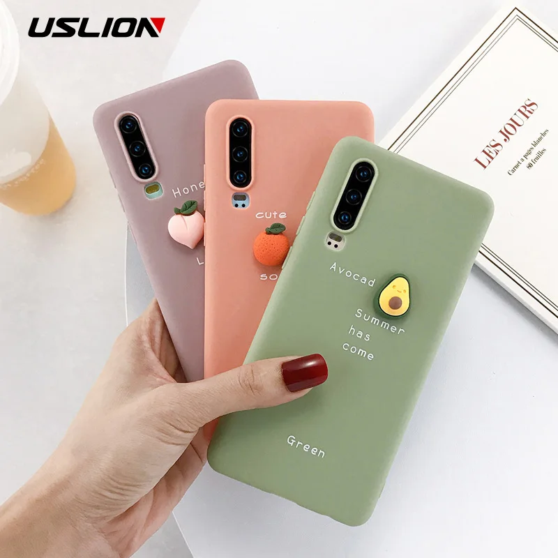 Чехол для телефона USLION 3D с изображением авокадо фруктов Huawei Nova 5 Pro P20 P30 мягкий