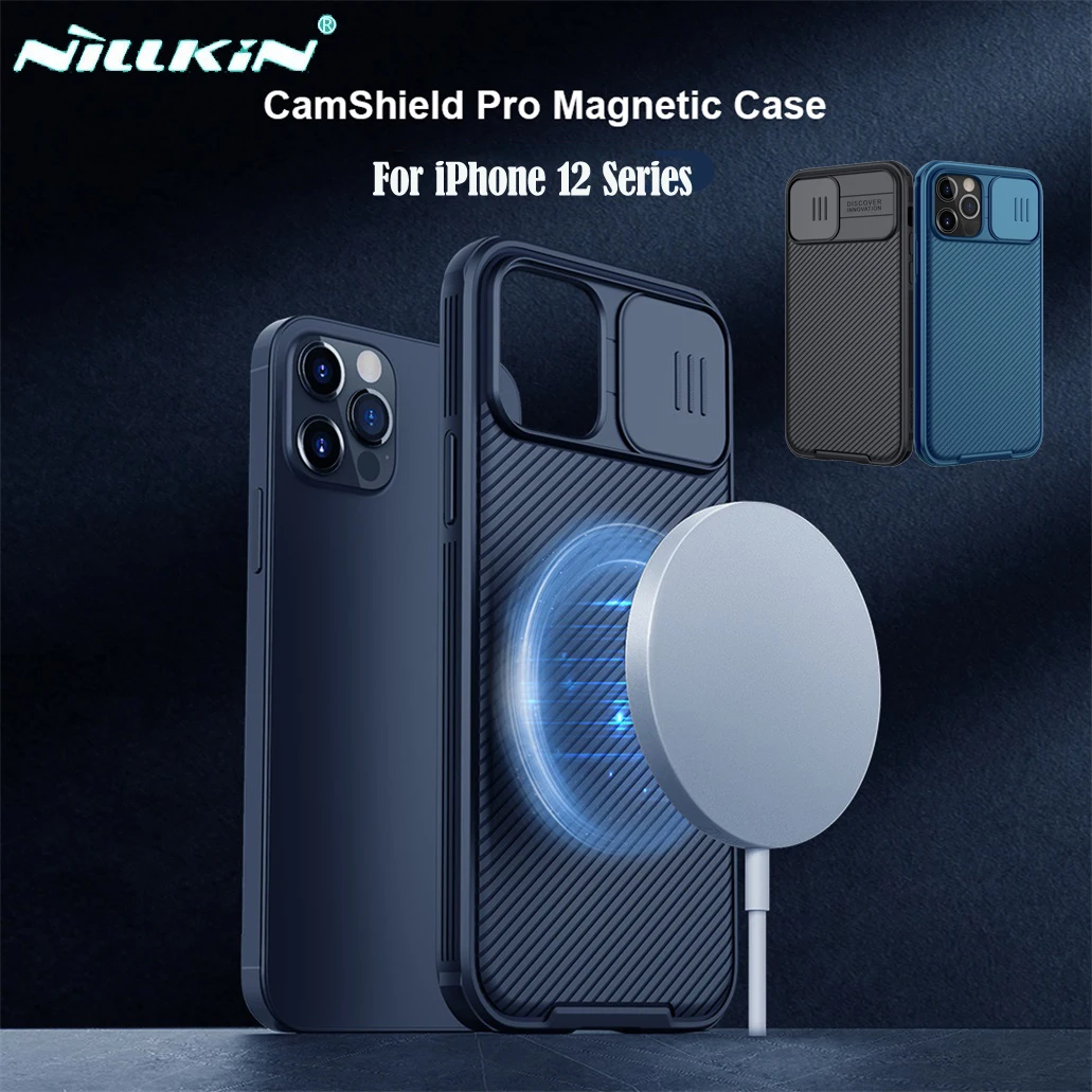 For iPhone 12 Mini 12 Pro 12 Pro Max Case NILLKIN CamShield Pro Magnetic Case Slide Camera Protection TPU PC Cover For iPhone12