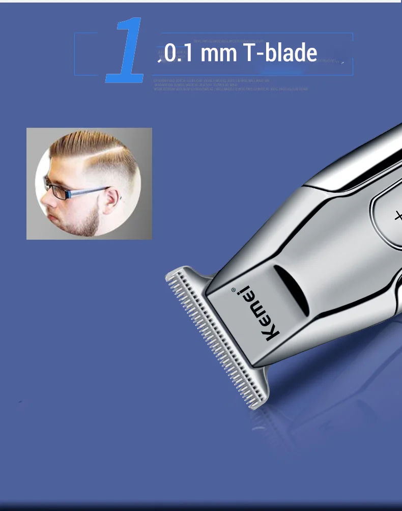 Профессиональная машинка для стрижки волос Kemei, ЖК-дисплей, 0 мм, триммер для бороды, волос для мужчин, машинка для стрижки волос, электрическая машинка для стрижки